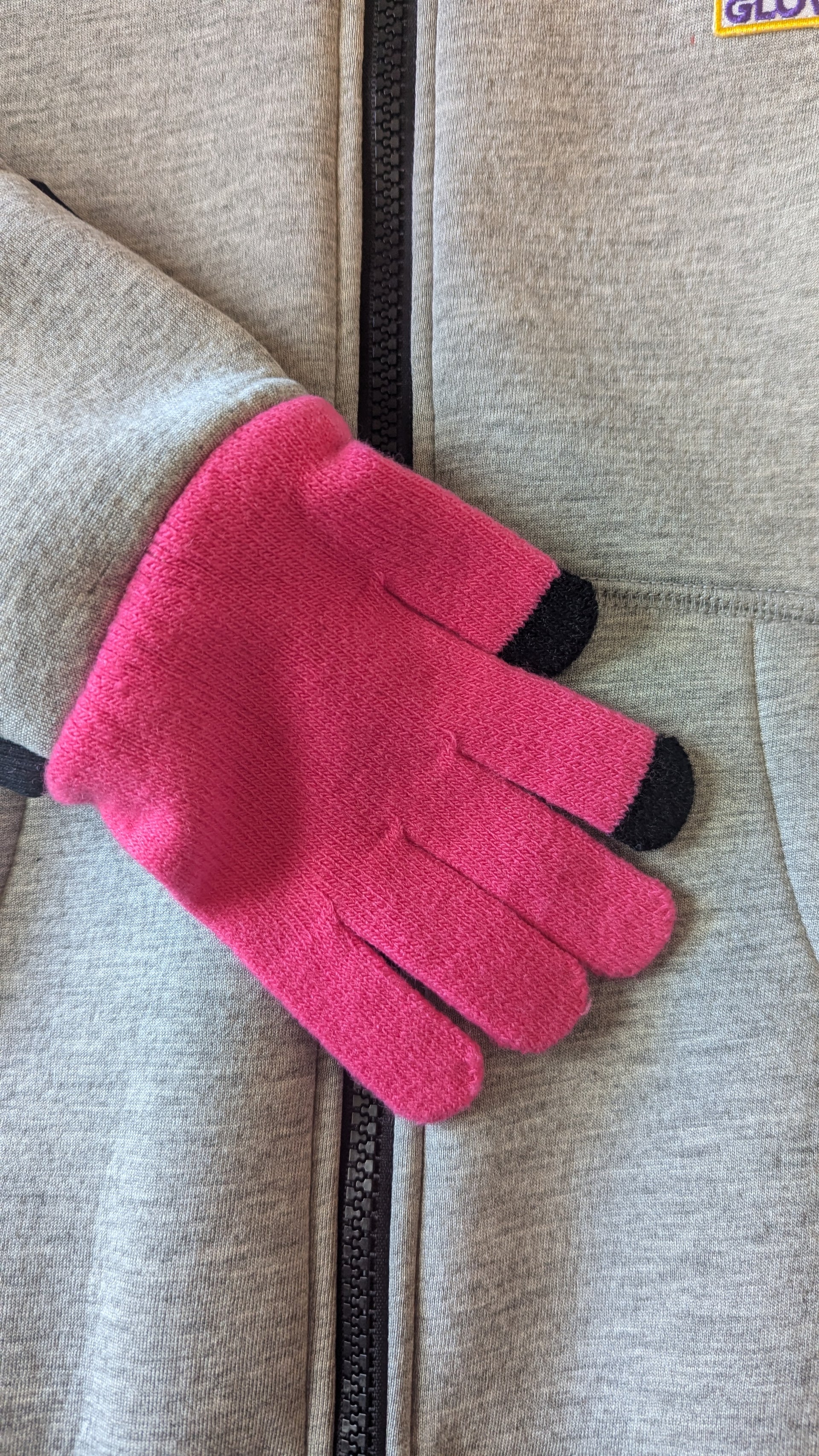 (Size 12-14) Kids Hoodie With Attached Gloves - Pick Your Gloves